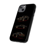 Trans Am Phone Case Black Gold, Three-View Vector Tough Cover