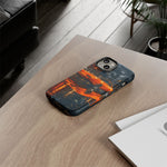 Orange Daytona Phone Case, Rainy City Night Muscle Car Tough Cover