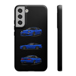 Blue 180SX JDM Sports Car Phone Case Tough Multi View