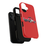 Red Classic Corvette C1 Illustration phone case | Retro Car Tough Case