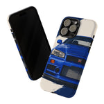 R34 Skyline GT-R Bayside Blue Tough Phone Case for 90s JDM Fans
