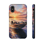 Sunset Bass Fishing Boat phone case | Tough Cover