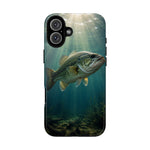 Largemouth Bass Phone Case, Sunlit Underwater Tough Cover, Gift