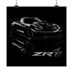 C7 ZR1 Poster Supercar Wall Art Print Modern Muscle Car Garage