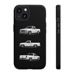 Chevy 1500 OBS Truck Phone Case White, Three-View Vector Cover