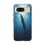 Barracuda Silhouette Phone Case, Sunlit Marine Art Tough Cover