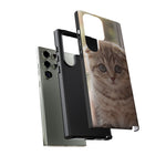 Scottish Fold Kitten Phone Case, Macro Close-Up Portrait Cover