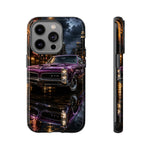 67 GTO Phone Case Purple, Rainy City Night Muscle Car Tough Cover