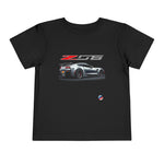 Z06 Silver Rear View Graphic Toddler T-Shirt Muscle Car Tee