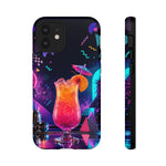 Neon Cocktail Phone Case | Retro 80s Tropical Drink Art