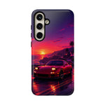 FD RX-7 Retro Sunset Sports Car Tough Case | Neon Vaporwave Beach Drive