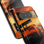 Orange C7 ZR1 High Wing Sports Car Tough Phone Case