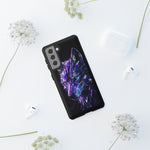 Holographic Wolf Phone Case, Fractured Prism Iridescent Cover