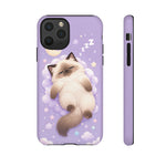 Ragdoll Sleepy Blue Eyes Kawaii Cat Art Tough Phone Case