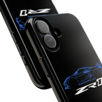 Blue C8 ZR1 Phone Case for Supercar Enthusiasts
