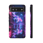 Neon Koi Reflection Vaporwave phone case | Tough Cover