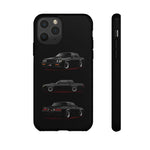 Black GNX Phone Case, Three-View Muscle Car Vector Tough Cover