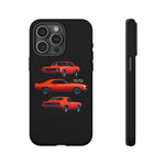 1969 Camaro SS Orange Triple View Muscle Car Tough Phone Case
