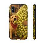 Golden Retriever with Tennis Ball phone case | Cute Dog Art, Tennis Ball Pile