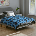 1967 Camaro SS Marina Blue Throw Blanket Classic Muscle Car Gift