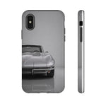 Silver Corvette Art Phone Case, C2 Sting Ray Classic Sports Cover