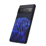 Neon Blue Tiger phone case | tough protective cover