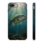 Largemouth Bass Phone Case, Sunlit Underwater Tough Cover, Gift
