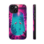 Neon Flamingo Pool Vaporwave Art Tough Phone Case
