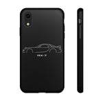 RX-7 outline car Tough Case | JDM sports car phone case