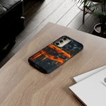 Orange Daytona Phone Case, Rainy City Night Muscle Car Tough Cover