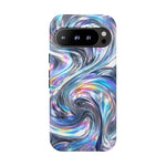 Chrome Metallic Swirl  Art Tough Phone Case