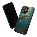 Largemouth Bass Phone Case, Sunlit Underwater Tough Cover, Gift