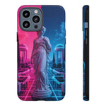Neon Vaporwave Statue Tough Case | Retro Greek Sculpture Phone Cover