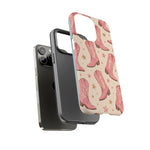 Pink Cowboy Boots phone case | Western pattern | Pastel stars