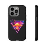 Synthwave Sunset Triangle Phone Case Retro Vaporwave Case
