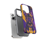 French Bulldog Pop-Art Portrait Tough Phone Case - Purple Gold