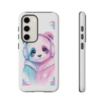 Pastel Panda Phone Case, Glitch Color Block Cover
