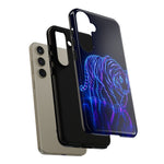 Neon Blue Tiger phone case | tough protective cover