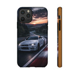 Skyline GT-R R34 White Nurburgring Speed Art Tough Phone Case