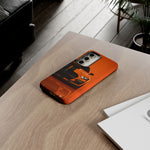 Orange Mustang Art Phone Case, GT500 American Muscle Car Tough Cover for Male