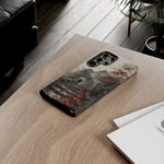 Autumn Temple Steps phone case | Japanese watercolor landscape cover