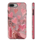 Pink Lip Gloss Heart Mirror Phone Case Girly Tough Case