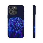 Neon Blue Tiger phone case | tough protective cover