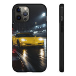 Yellow C5 Z06 Track Day Speed Art Tough Phone Case