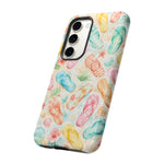 Watercolor Flip Flops pattern Tough Case | Beach Shells Phone Cover