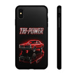 Tri-Power Classic Muscle Car GTO phone case | Retro Automotive Graphic