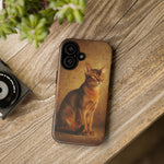 Abyssinian Warm Ticked Portrait Art Tough Phone Case