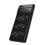 Black 300ZX Sports Car Tough Phone Case - Multi View