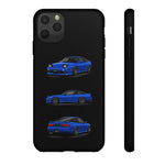 Blue 180SX JDM Sports Car Phone Case Tough Multi View