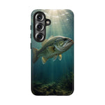Largemouth Bass Phone Case, Sunlit Underwater Tough Cover, Gift